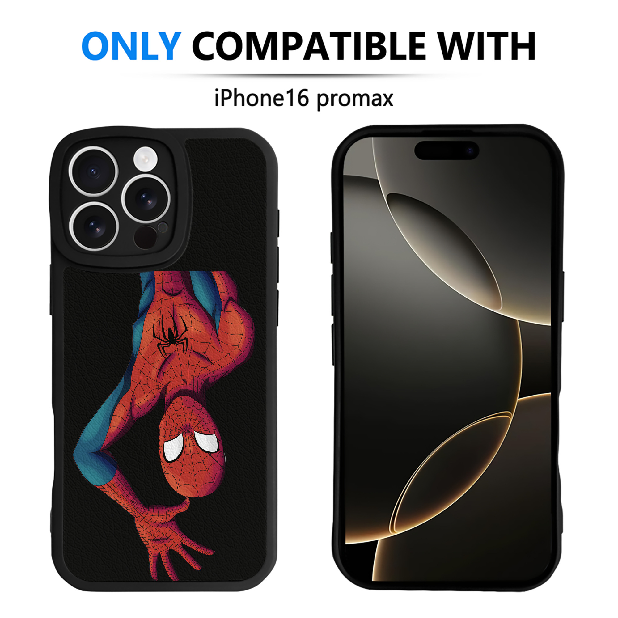 （画像用） Spider Man スパイダーマン 【iPhone 16シリーズ対応】シリコンスマホケース（レザー調） 材質：シリコン